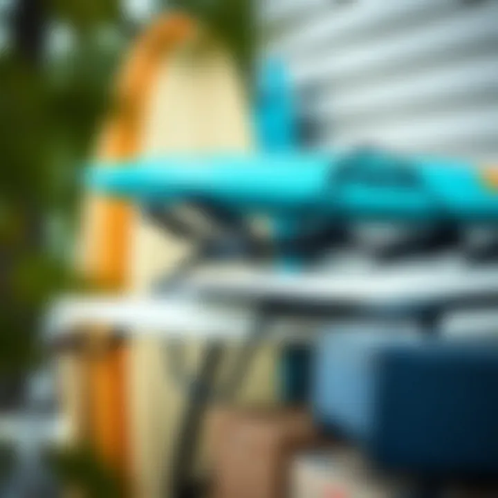 Surfboards Securely Stored on Thule Rack Organized surfboards on a Thule rack