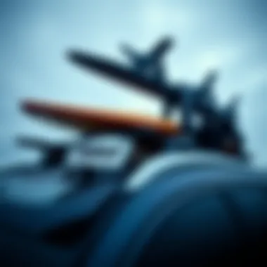 Thule Surfboard Rack Installed on a Car Thule surfboard rack on a vehicle