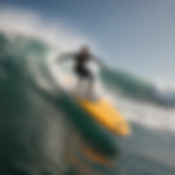 Dynamic performance of a Torq Surfboard in action on a wave