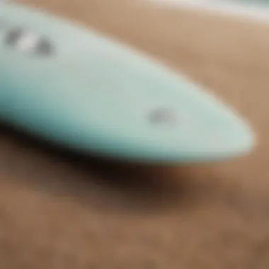Sustainable Materials in Torq Surfboards Close-up of eco-friendly materials used in Torq Surfboards
