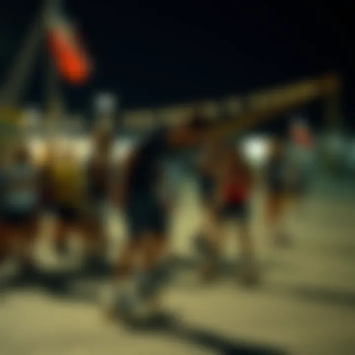 Wakeskating Culture and Community Wakeskating community gathering at a local event