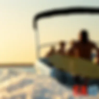 Surfers Enjoying the Ride Group of surfers enjoying a day on the water behind a wakesurf boat