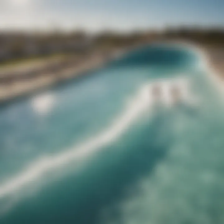 Surfers enjoying waves in a state-of-the-art facility