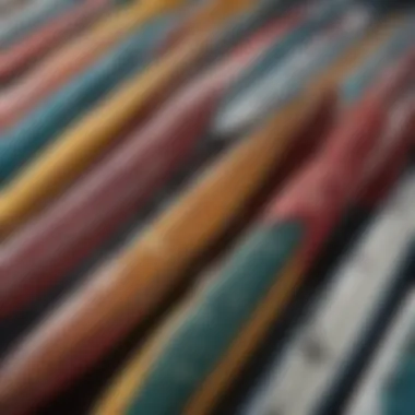 A close-up of surfboard fins and their intricate design