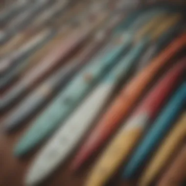 Exploring Different Fin Shapes Detailed representation of various fin shapes used in surfboards