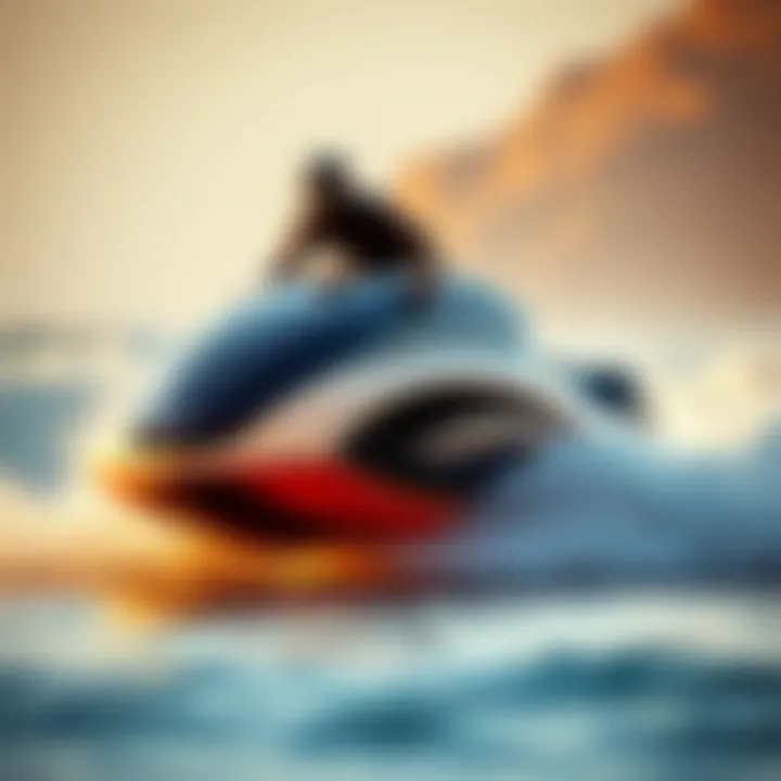 The Future of Wave Riding Technology A futuristic surfing machine concept, representing the future of wave riding.