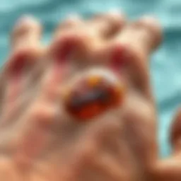 Close-up of a blister on skin