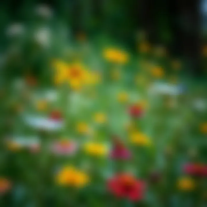 Biodiversity in Bloom Vibrant wildflowers in a meadowscape showcasing biodiversity