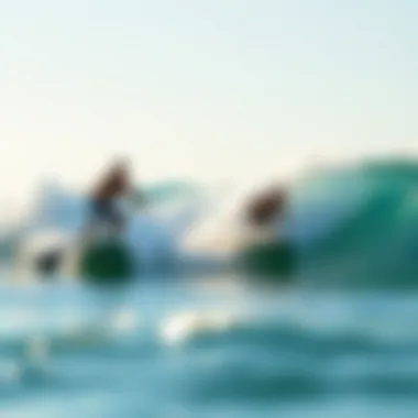 Optimal Conditions for Water Sports Illustration of ideal conditions for paddle boarding and surfing