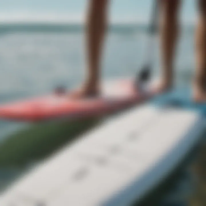 Close-up of durable paddle board material