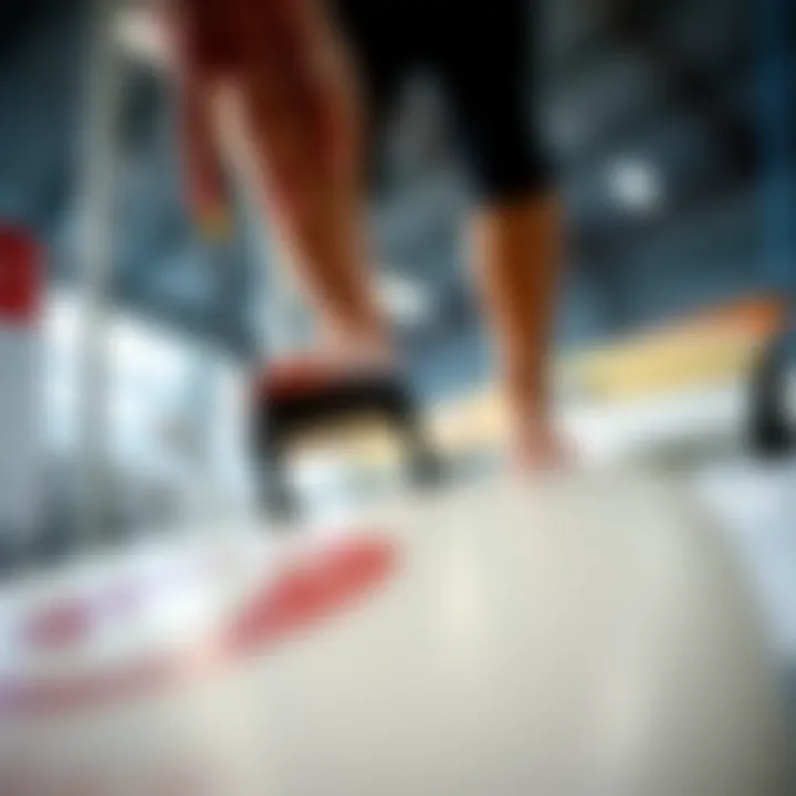 Exploring the Functionality of Indoor Surf Trainers Detailed close-up of the functionality of an indoor surf trainer