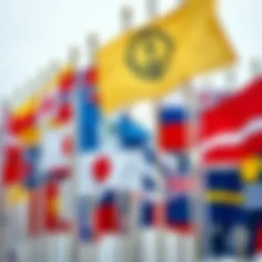 Diverse Maritime Signal Flags A collection of various international maritime signal flags displayed together