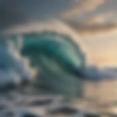 Coastal Inspiration for Wave Art A serene coastal landscape highlighting the natural beauty that inspires Japanese wave artistry