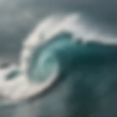 Traditional Japanese Wave Art Dynamic depiction of a traditional Japanese wave painting showcasing movement and fluidity