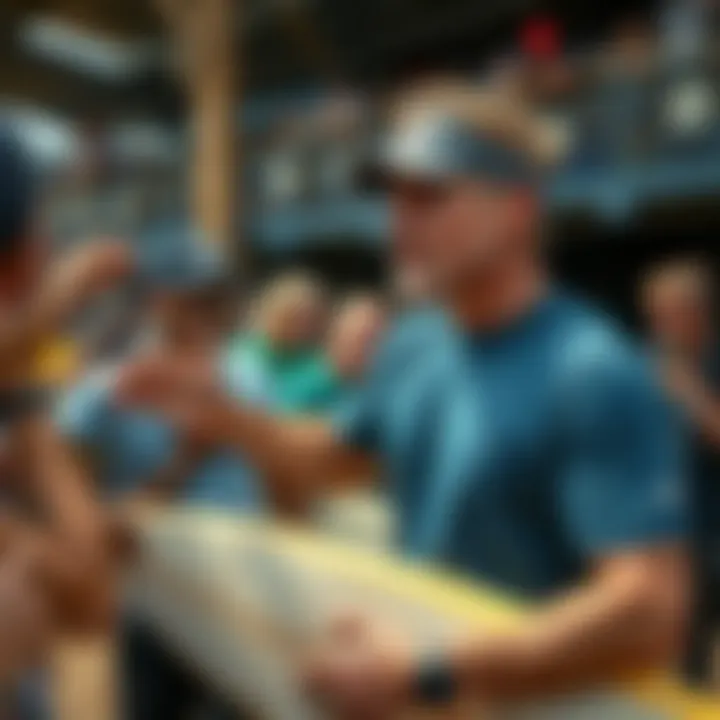 Building a Community Through Surf Culture Kelly Slater engaging with fans at a surf event