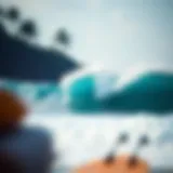 Stunning ocean waves breaking on a pristine beach in Sri Lanka