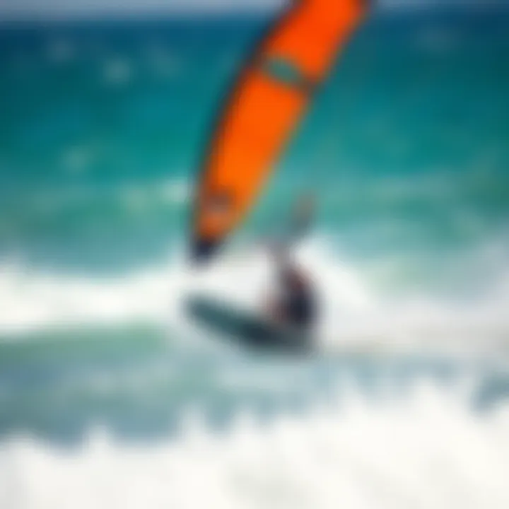 Mastering Advanced Techniques An advanced kite surfer executing a complex maneuver on the waves