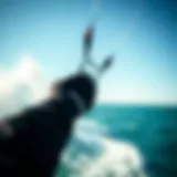 Kitesurfing Gloves in Use Kitesurfing gloves in action on the water