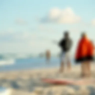 A local kitesurfing school offering lessons on the beach