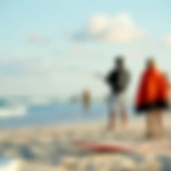 A local kitesurfing school offering lessons on the beach
