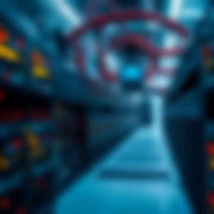 Cloud infrastructure illustrating robust connectivity and speed