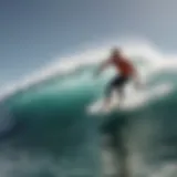 A local surfer showcasing their unique style on a vibrant wave.