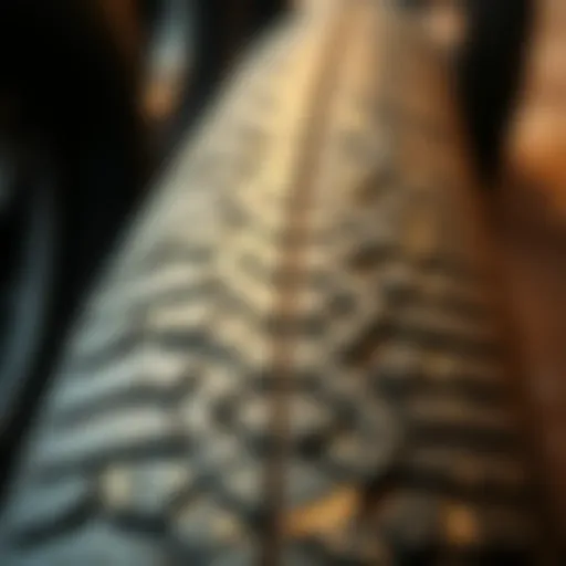 Exploring Tread Patterns of Longboard Tires Close-up view of various longboard tires showcasing different tread patterns