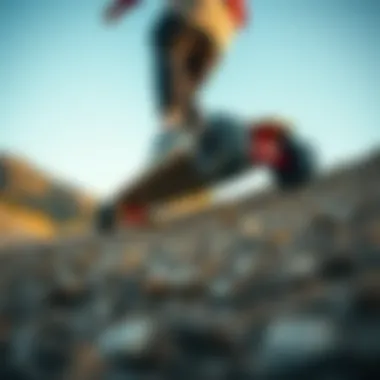 Downhill longboarding over diverse terrain with appropriate wheel selection