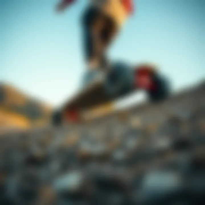 Downhill longboarding over diverse terrain with appropriate wheel selection