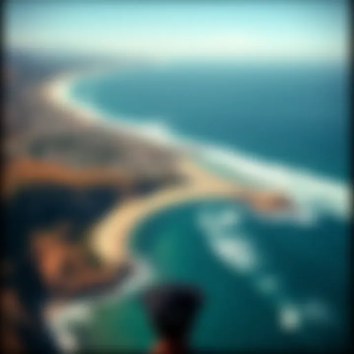 Aerial View of Malibu Beach An aerial view of Malibu Beach, highlighting the stunning coastline and crystal-clear waters, perfect for beachgoers.