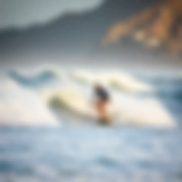 Surfing at Malibu Beach Surfers riding the waves at Malibu Beach, capturing the essence of surf culture and the thrill of the ocean.