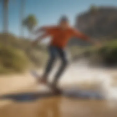 The Vibrant Culture of Land Surfing An artistic representation of the Onewheel culture with vibrant colors