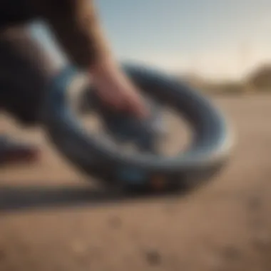 Close-up of essential Onewheel gear laid out on a flat surface