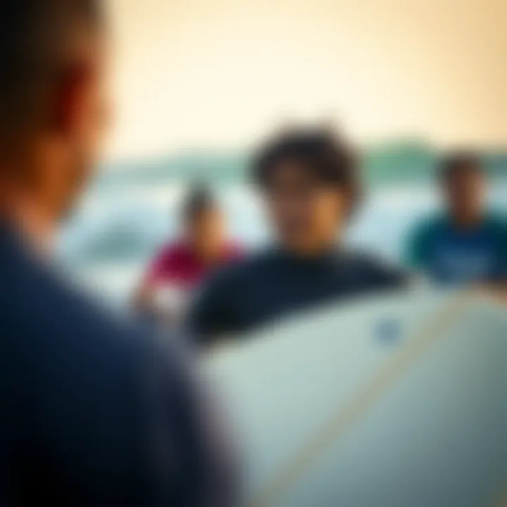 Educational workshop on reducing plastic waste in surfing