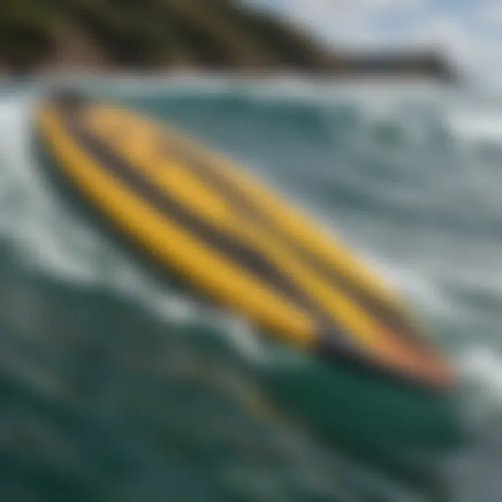 A close-up of Naish surfboard technology highlighting innovative design features