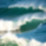 Waves influenced by wind direction