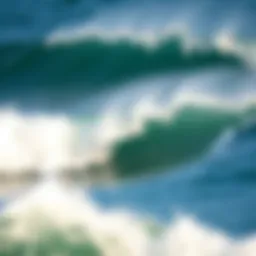 Waves influenced by wind direction