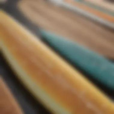 Eco-Friendly Materials in Design Detail view of eco-friendly materials used in Nectar Surfboards.