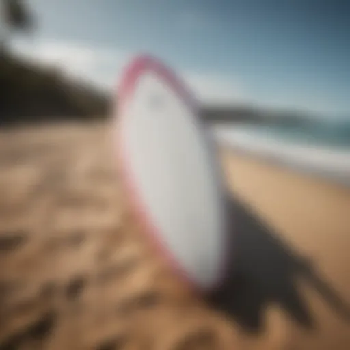 A stunning Nectar Surfboard showcasing its sleek design on a beach.