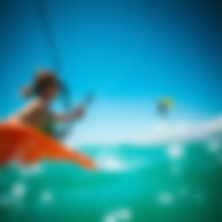 Enjoying the Kitesurfing Experience User enjoying kitesurfing experience