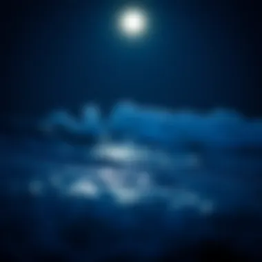 Moonlit Ocean Waves Relaxing scene of ocean waves reflecting moonlight