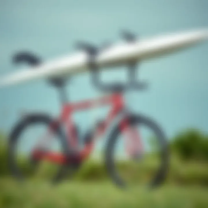 Comparison of different surfboard bike rack models