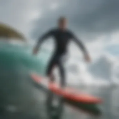 Surfer enjoying a seamless experience in a top-rated winter wetsuit