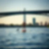 Paddleboarder gliding on Lady Bird Lake