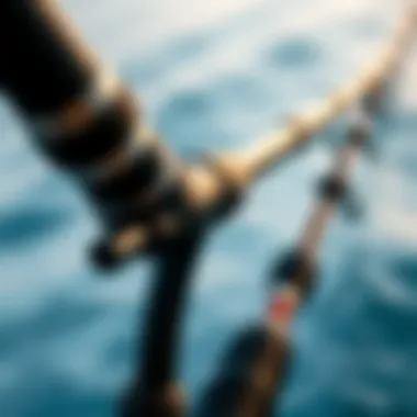 Ergonomic Design of the Penn Battle Surf Rod Detailed view of the Penn Battle Surf Rod showcasing its ergonomic design