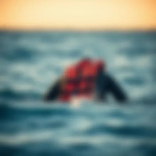 Quiksilver life jacket in action on the water