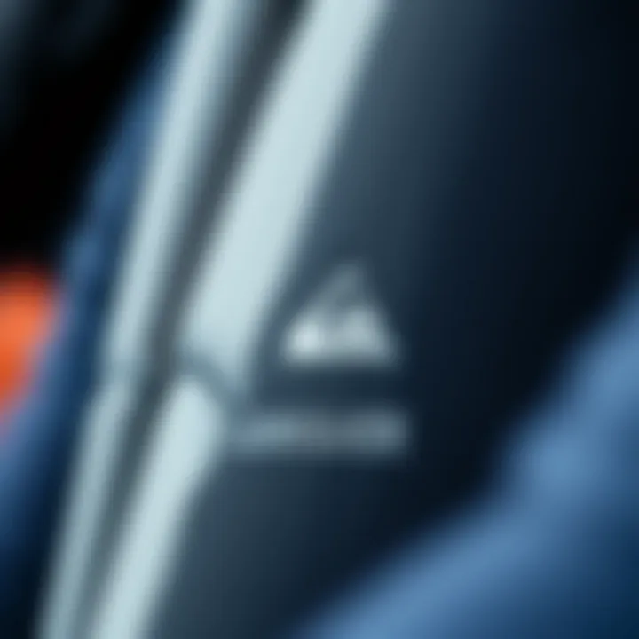 Detailing the Quality of Quiksilver Life Jackets Close-up of Quiksilver life jacket detailing