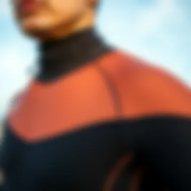 Innovative Wetsuit Materials Close-up of wetsuit material and technology