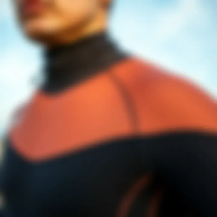 Innovative Wetsuit Materials Close-up of wetsuit material and technology