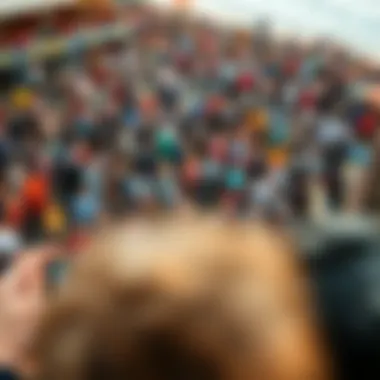 Crowd at Rip Curl Pro An aerial view of the vibrant crowd gathered for the Rip Curl Pro event.